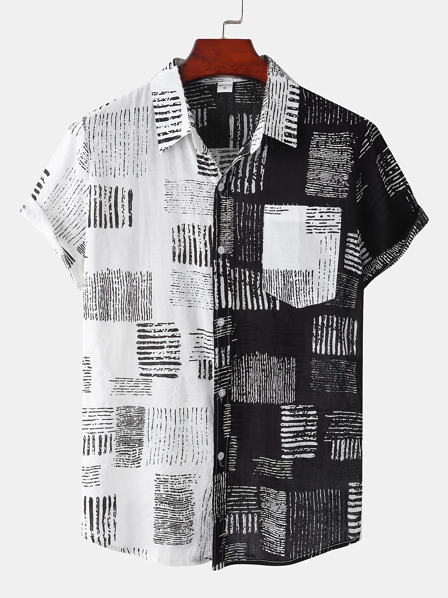 Mens Fashion Essential - Stylish Casual Beach T-Shirt with Bold Contrasting Colors - Comfortable Non-Stretch Cotton, Short Sleeves for Summer - Snug & Style
