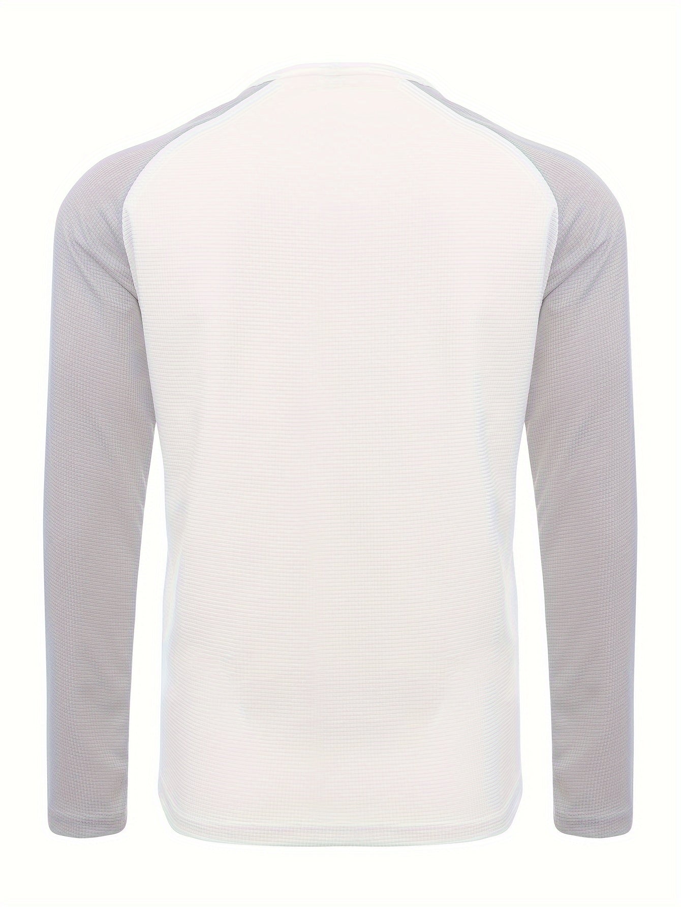 Mens Color Block V-Neck T-Shirt - Long Sleeve Active Wear for All Seasons - Stylish, Comfortable, and Breathable Casual Shirts - Perfect for Spring, Summer, and Autumn - Mens Fashion Tops - Snug & Style
