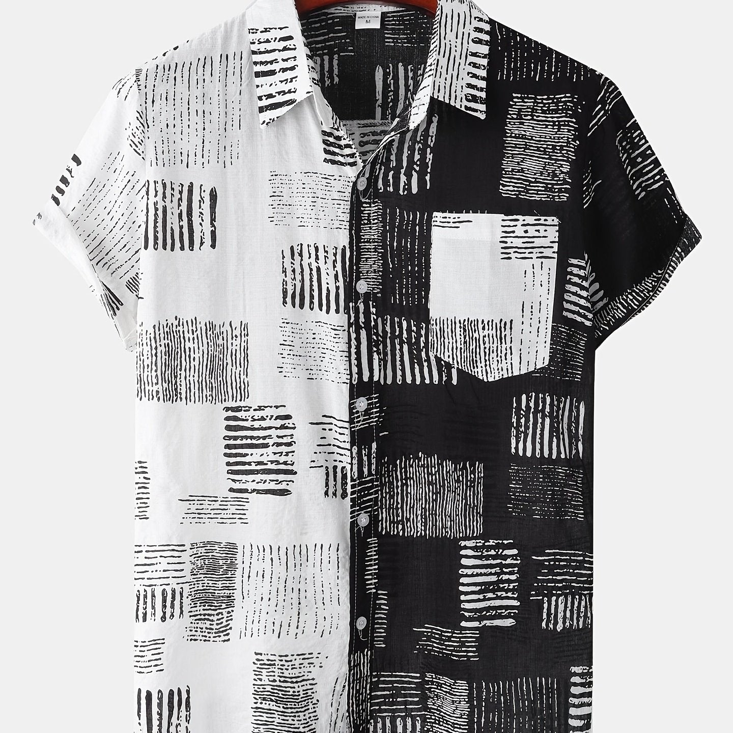 Mens Fashion Essential - Stylish Casual Beach T-Shirt with Bold Contrasting Colors - Comfortable Non-Stretch Cotton, Short Sleeves for Summer - Snug & Style