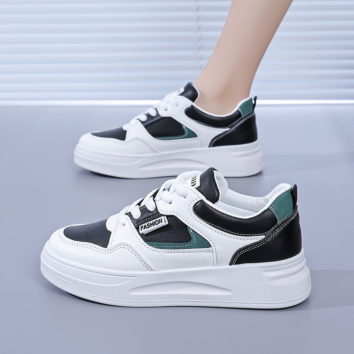 Womens Lightweight Platform Sneakers - Breathable & Comfortable, Low Top Lace Up Design - Stylish Casual Shoes for Everyday Fashion - Snug & Style