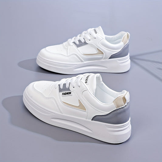 Womens Lightweight Platform Sneakers - Breathable & Comfortable, Low Top Lace Up Design - Stylish Casual Shoes for Everyday Fashion - Snug & Style