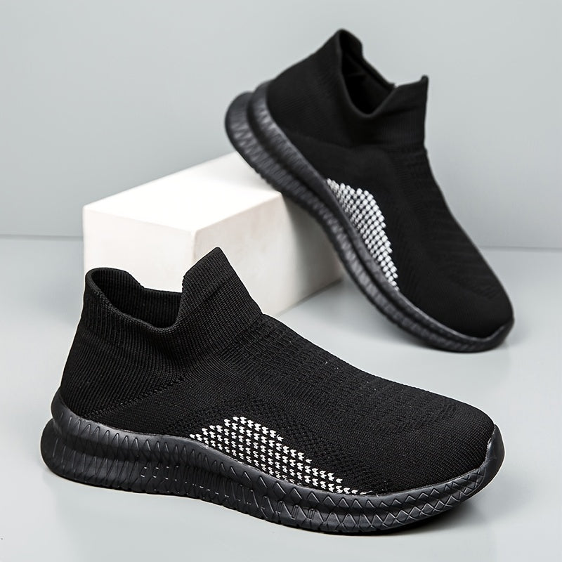 Men's Breathable Lightweight Slip On Casual Shoes, Outdoor Non-slip Soft Sole Sneakers, Spring And Summer - Snug & Style