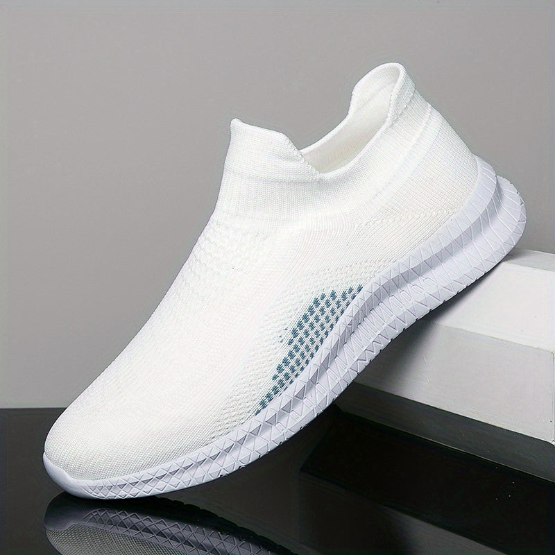 Men's Breathable Lightweight Slip On Casual Shoes, Outdoor Non-slip Soft Sole Sneakers, Spring And Summer - Snug & Style