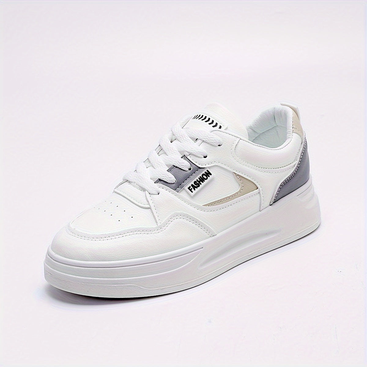 Womens Lightweight Platform Sneakers - Breathable & Comfortable, Low Top Lace Up Design - Stylish Casual Shoes for Everyday Fashion - Snug & Style