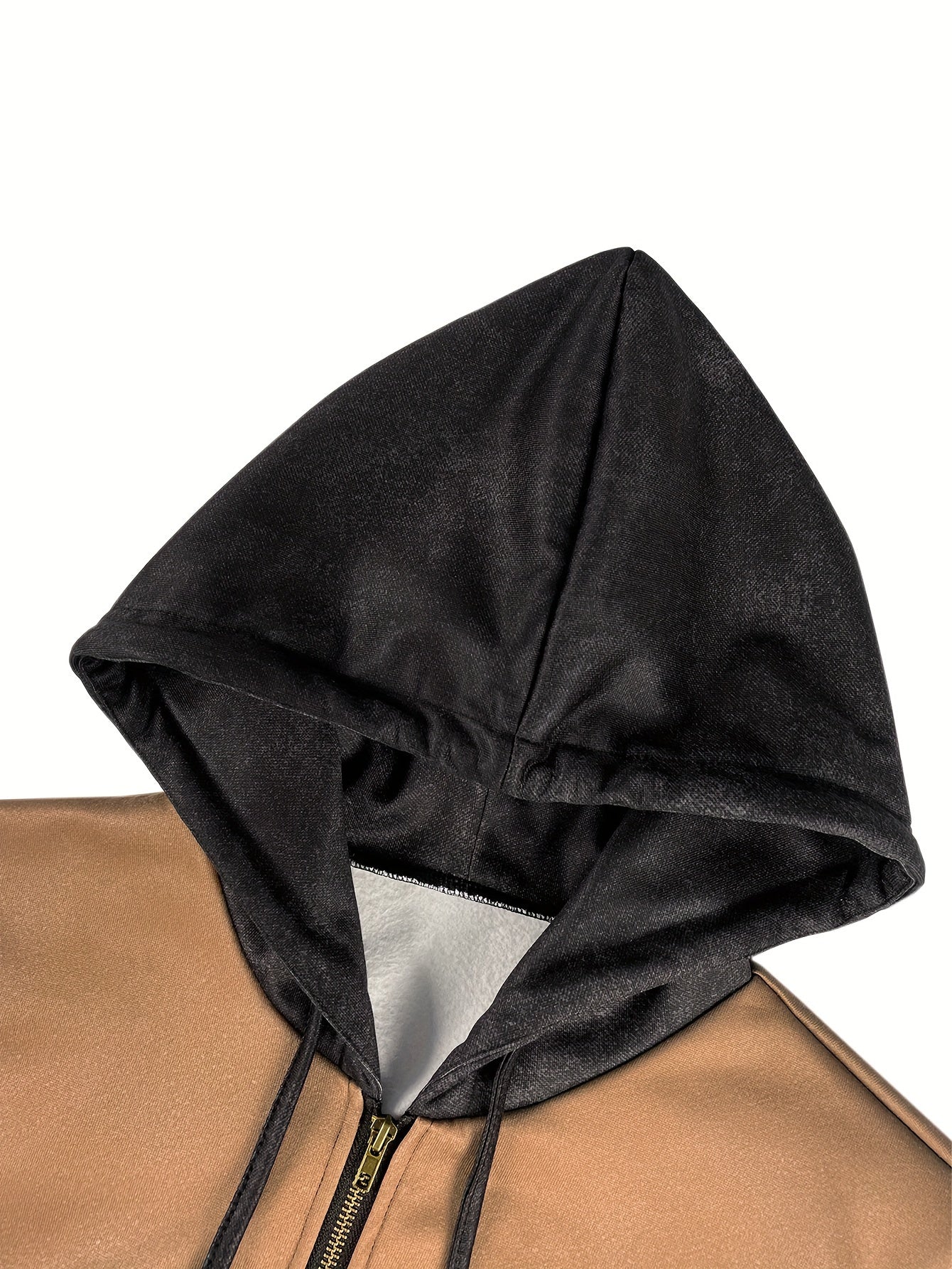 Plus Size Mens Fashion Hoodies - Bold Contrast Colors, Stylish Casual Hooded Sweatshirt for Autumn & Winter - Warm, Trendy Apparel - Snug & Style