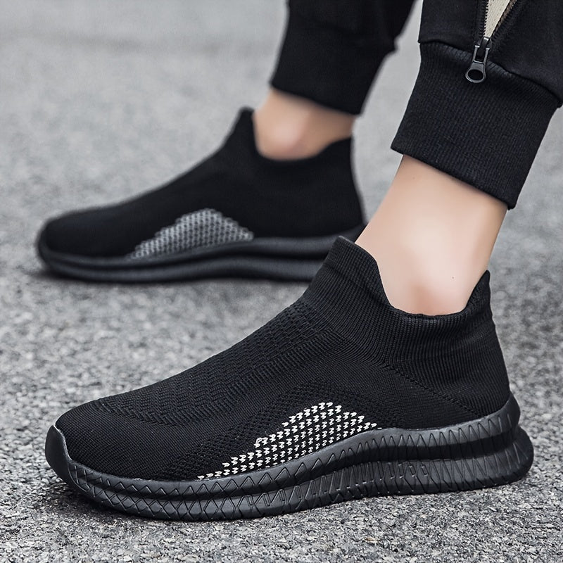 Men's Breathable Lightweight Slip On Casual Shoes, Outdoor Non-slip Soft Sole Sneakers, Spring And Summer - Snug & Style
