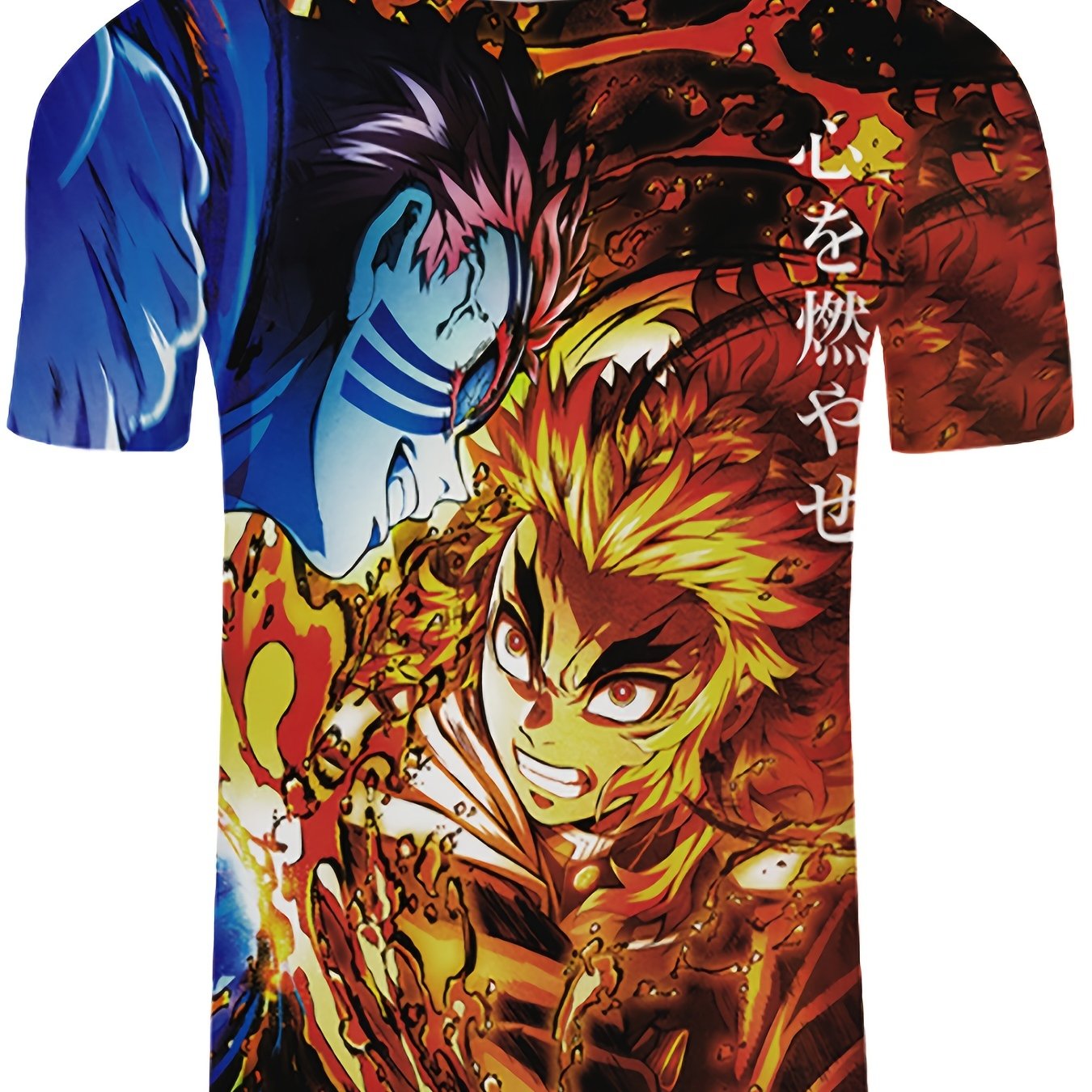 Plus Size Men's 3D Pattern Anime Graphic Tees For Male, Comfy Stretch Short Sleeve T-shirts, Oversized Loose Men's Clothings - Snug & Style