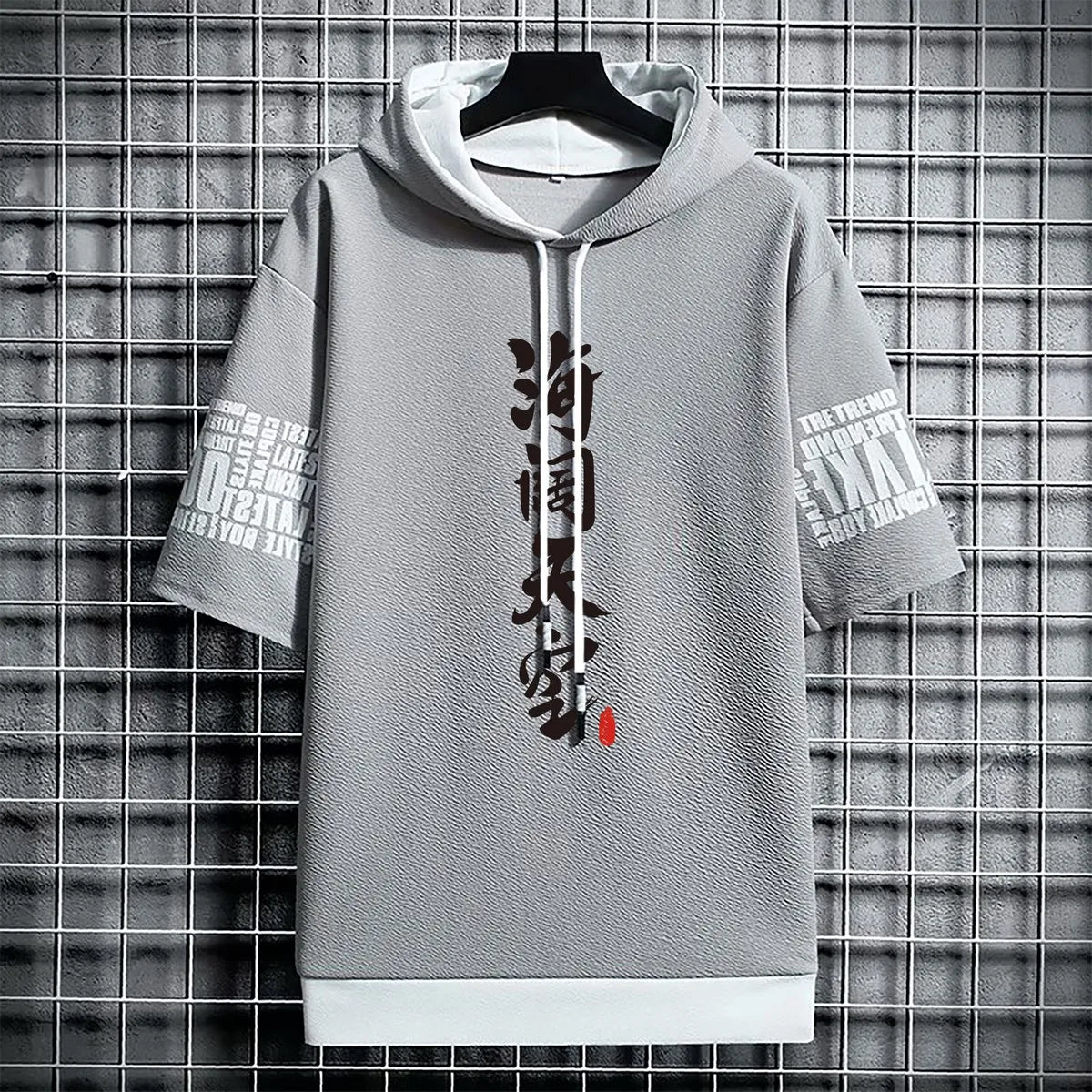 t shirt for men clothing streetwear Hoodies korea 반팔티 hat t-shirt print graphic Casual tshirt anime sports gym hoodie oversized - Snug & Style