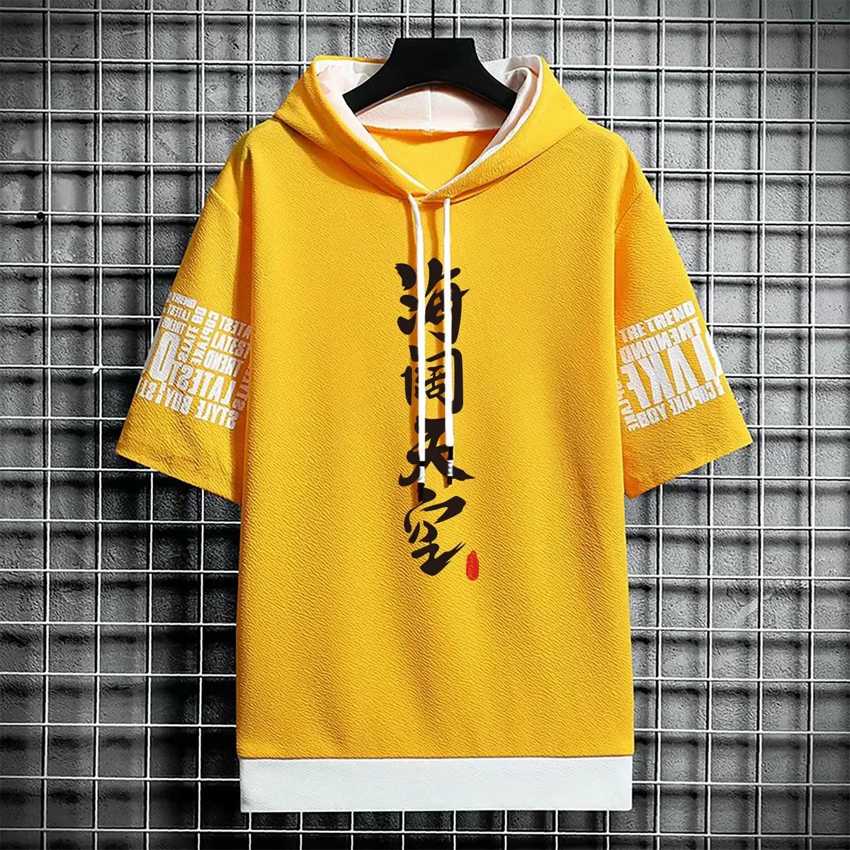 t shirt for men clothing streetwear Hoodies korea 반팔티 hat t-shirt print graphic Casual tshirt anime sports gym hoodie oversized - Snug & Style