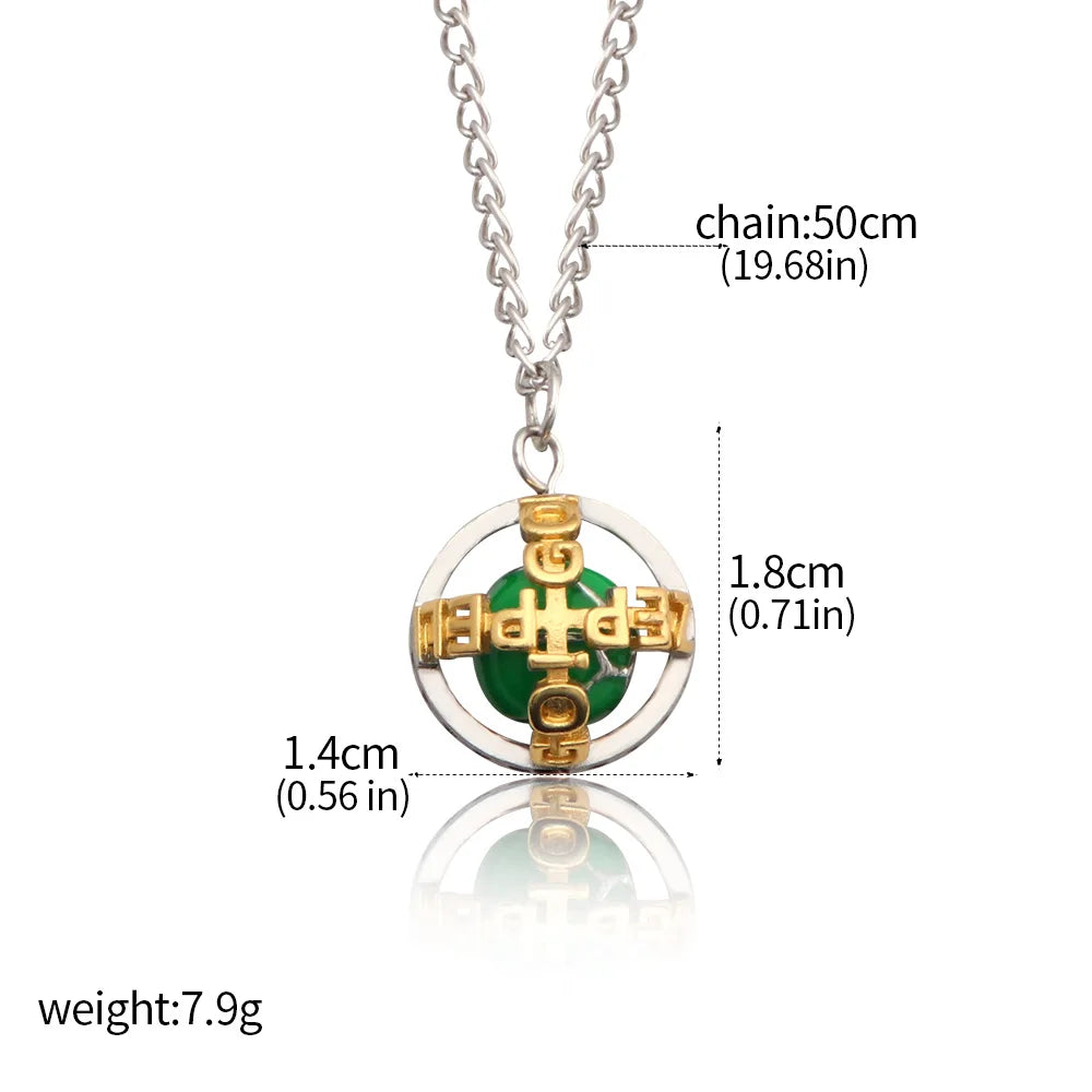 Anime JoJos Bizarre Adventure Steel Ball Run Necklace Gyro Julius Caesar Zeppeli Cosplay Ball Pendant Necklace for Fans Jewelry - Snug & Style