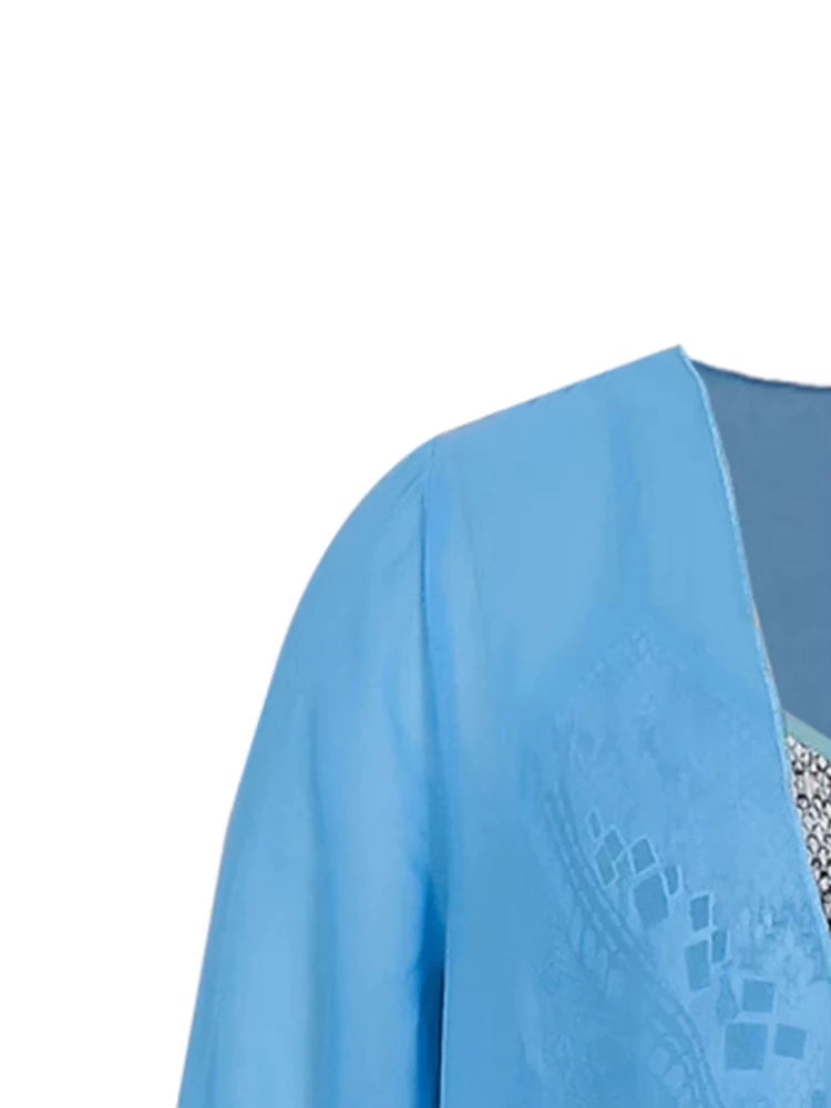 Plus Size Casual Dress Sets Solid Open Front and Graphic Printed Dress Sets Women's Plus Size Clothing - Snug & Style