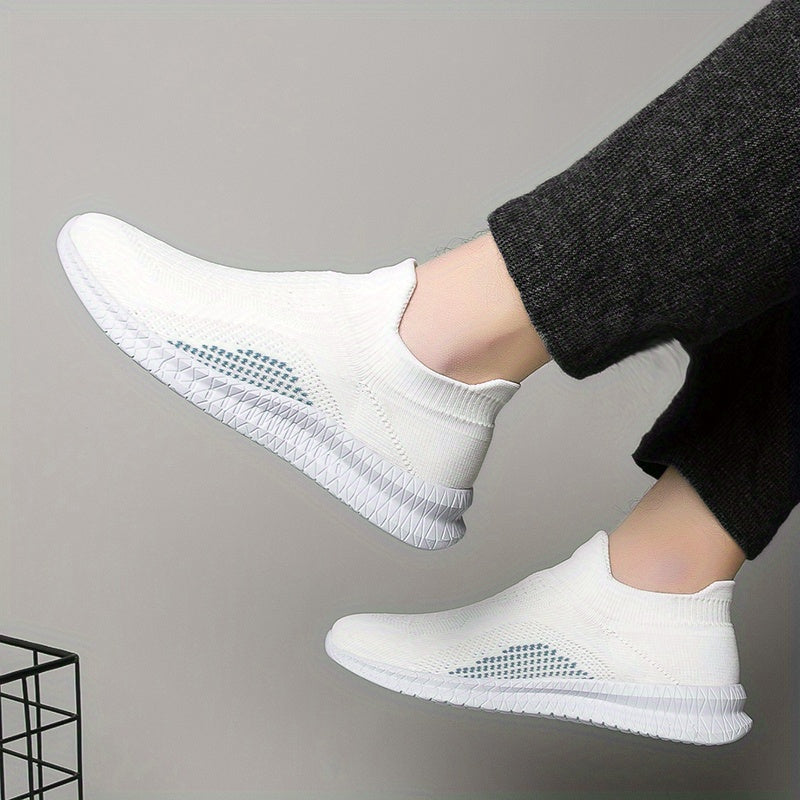 Men's Breathable Lightweight Slip On Casual Shoes, Outdoor Non-slip Soft Sole Sneakers, Spring And Summer - Snug & Style