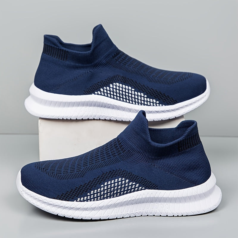 Men's Breathable Lightweight Slip On Casual Shoes, Outdoor Non-slip Soft Sole Sneakers, Spring And Summer - Snug & Style