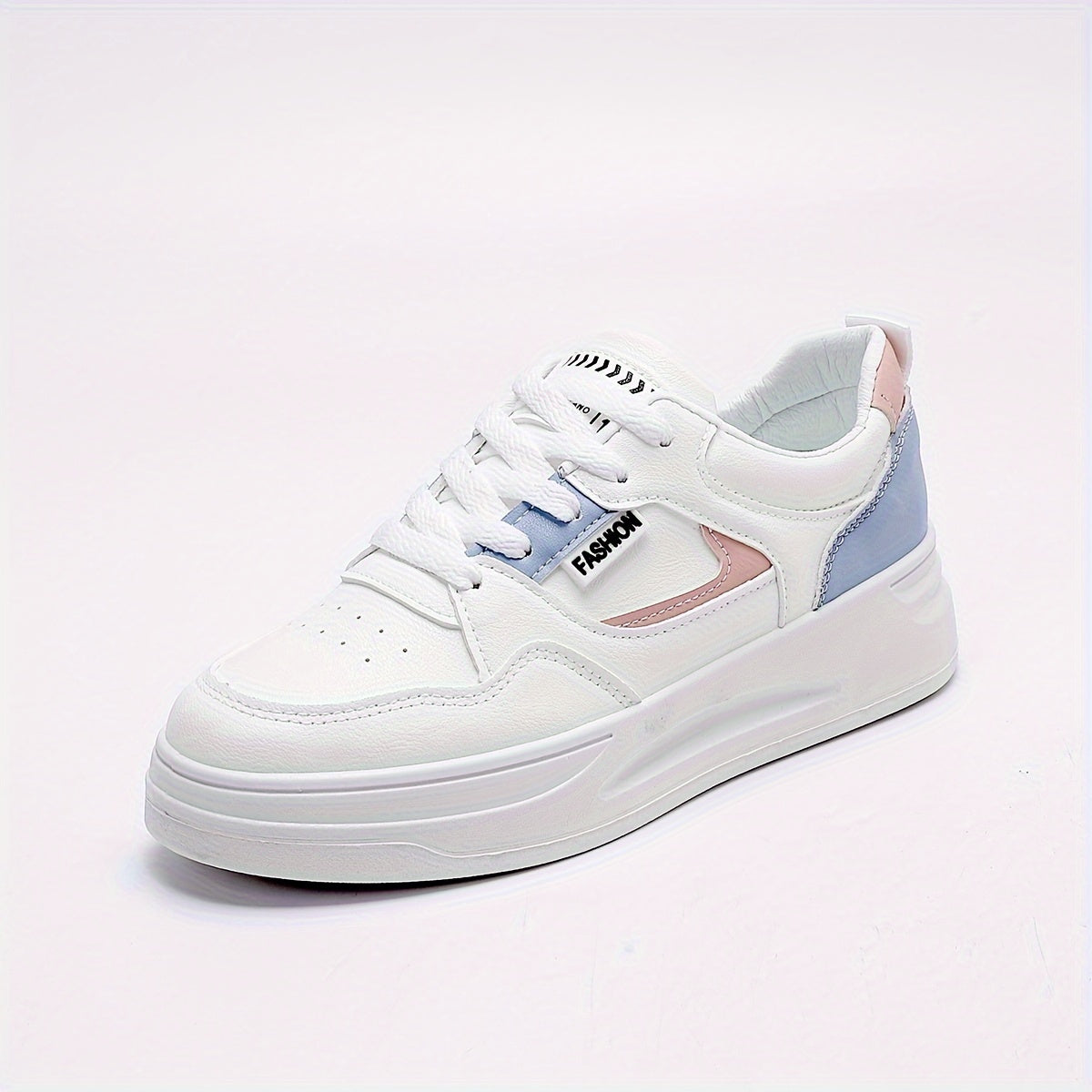 Womens Lightweight Platform Sneakers - Breathable & Comfortable, Low Top Lace Up Design - Stylish Casual Shoes for Everyday Fashion - Snug & Style