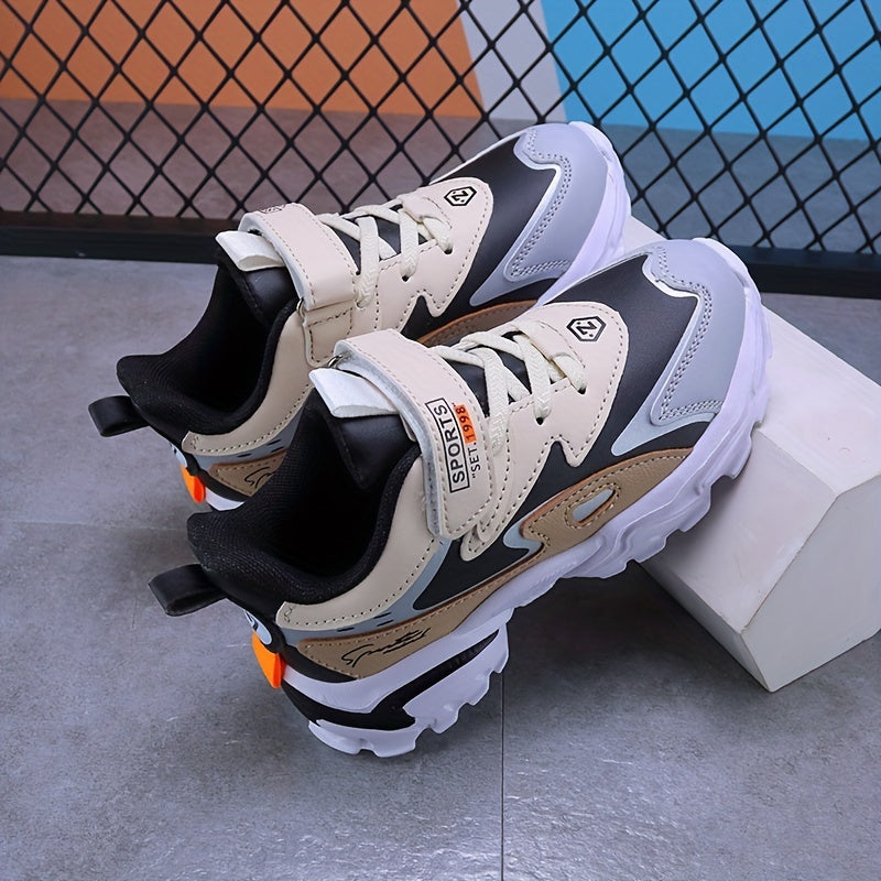 Boys Soft-soled Sneakers, Lightweight Breathable Non-slip Hook-and-loop Fastener Casual Shoes - Snug & Style